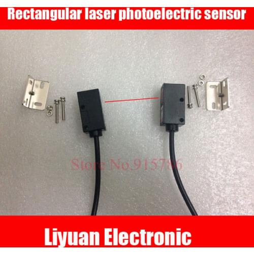 Rectangular laser photoelectric sensor /10-30V Visible laser sensor /0-10m Beam Laser photoelectric switch
