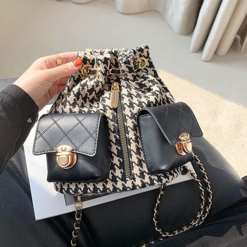 PU soft leather bag handbag new style 2021 fashion chain bag wild large capacity hot sale backpack mini backpack women