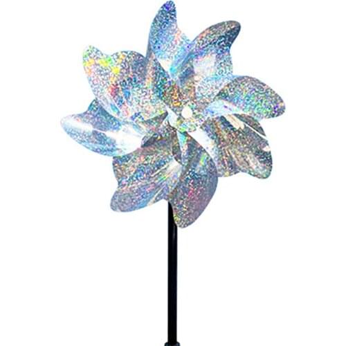 Wind Spinner 8 Set Reflective Bird Windmill Garden Decorative Reflective Pinwheel Outdoor Bird-Scaring Equipment