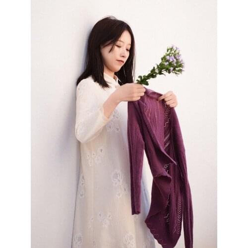 CYNTHIA Women Embroidery Chesongsam Female Vintage A-line Spring Autumn Chinese-style Qipao Dresses Fans +3% Discount 20QDC-187