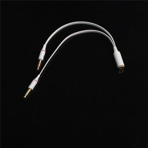 1pc Black/White 3.5 audio cable Male to Female Transfer Headset conversion cable 1 to 2 Computer audio cable Portable