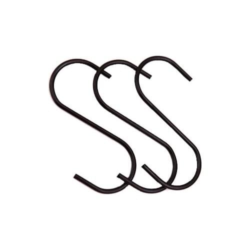 9 Pcs/lot Black Universal Stainless Steel S type Multi-Purpose hook iron S-Shaped Door Hooks