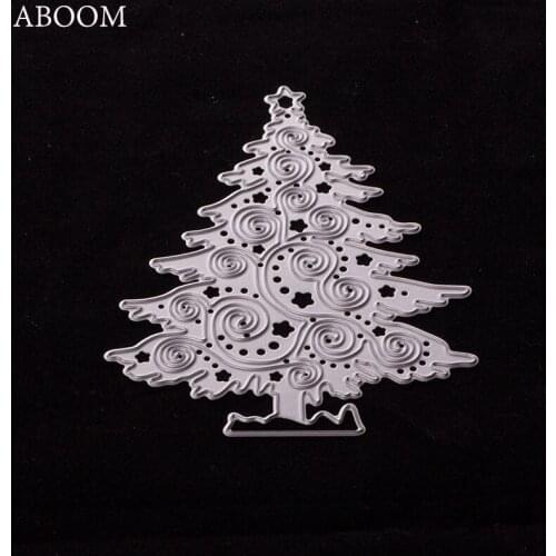 ABOOM New 1PC Metal Steel Christmas Tree Cutting Dies Stencil For DIY Scrapbooking Album Paper Card Photo Decoration Die Cut