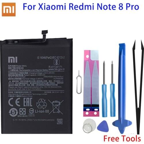 Xiao Mi Original Phone Battery BM4J 4500mAh for Xiaomi Redmi Note 8 Pro Note8 Pro Genuine Replacement Batteries Retail Package