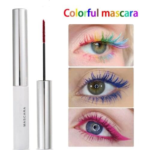 Color Mascara Waterproof Long-lasting Curling Mascara Eyelash Extension No Blooming for Women Cosmetics Beauty 12 colors