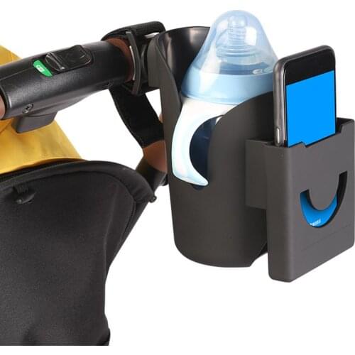 2-in-1 Baby Stroller Cup Holder Universal Multi-functional Stable Placement Mobile Phone Holder Baby Carriage Accessory