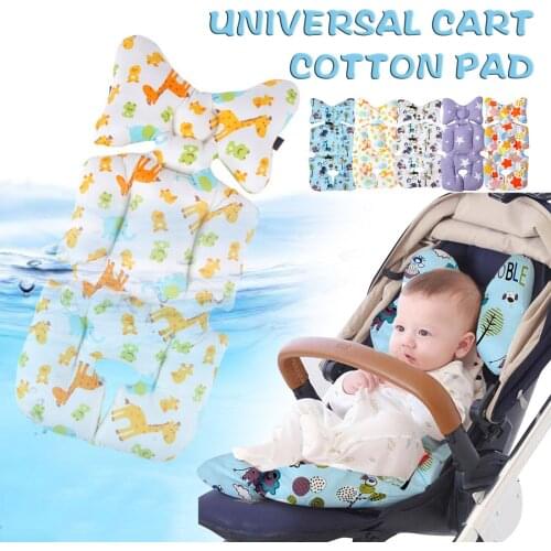 Baby Pushchair Seat Liner Universal Stroller Cotton Pad Warm Mat Sleeping Mattress Head Support Pillow Infant Pram High Chair
