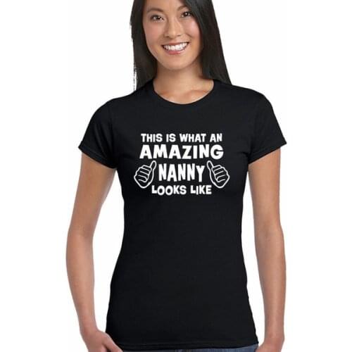 This Is What An Amazing Nanny Looks Like - Womens Mothers Day T-Shirt Birthday