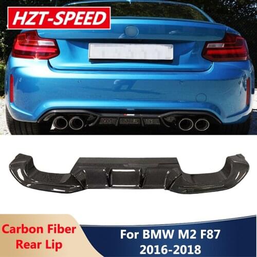 F87 AK Style Real Carbon Fiber Rear Lip Bumper Shovel Spoiler Car Body Kit Diffuser For BMW M2 F87 Coupe 2016-2018 Modification