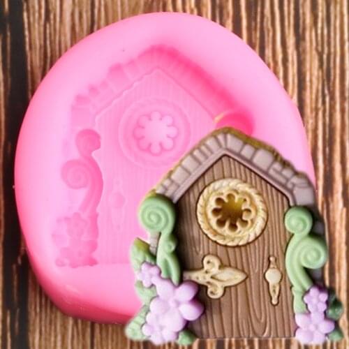 Fairy Garden Doors Silicone Mold Polymer Clay Molds Party Cake Decorating Tools Fondant Baking Chocolate Candy Moulds