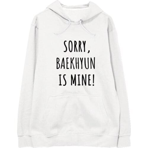 Kpop Sorry Exo Is Mine Member Name Printing O Neck Fleece/thin Sweatshirt Fans Unisex Supportive Pullover Hoodies Autumn Spring