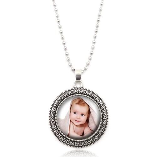 XUSHUI XJ Custom Photo Pendant Necklace Photo of Your Baby Child Mom Dad Grandparent Loved One Gift for Family Gift