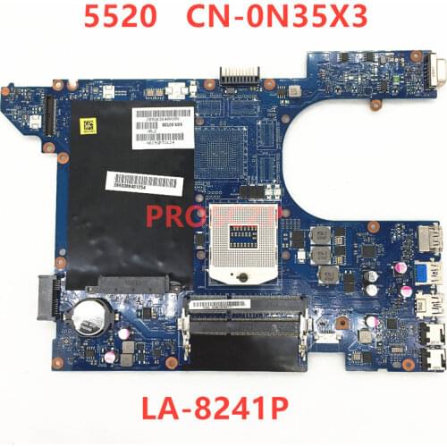 For Dell 15R 5520 3560 7520 LA-8241P Laptop Motherboard CN-0N35X3 0N35X3 DDR3 QCL00 SLJ8C HM77 UMA HD4000 100% fully tested OK