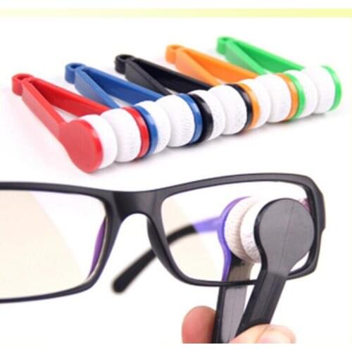 5 Colors Mini Microfiber Sunglasses Brush Eyeglass Cleaner Brush Portable Spectacles Rub Cleaner Glasses Clean Tool Brush