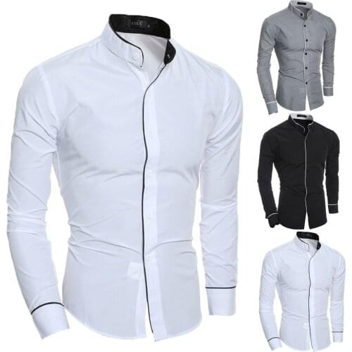 Fashion Men Long Sleeve New Men Casual Shirt Long Sleeve Luxury Slim Fit Shirt Stylish Formal Top Size M-2XL