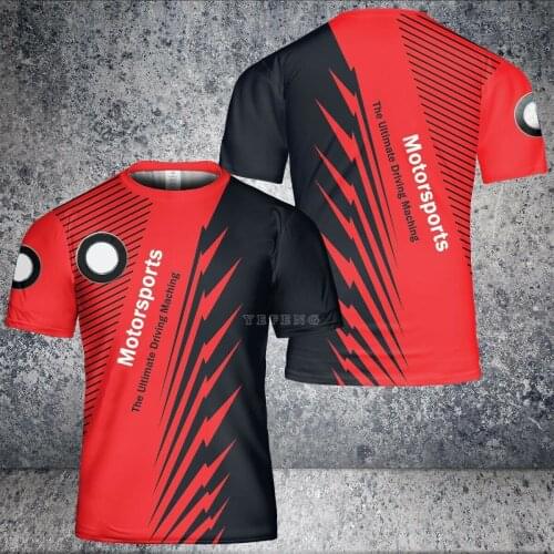 Motorcycle ADVENTURE Motorsprot Locomotive Riding Quick Dry Short Sleeve For BMW Motorrad Motocross Summer Red T-shirt Mens