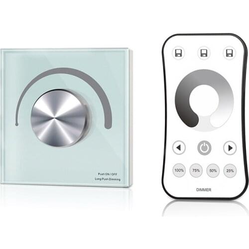 New Led Strip Dimmer DC 12-24V 4A*3CH 12A Output Led Single Strip Dimming Wall Mounted RF Wireless Remote Led Dim ON Off Switch