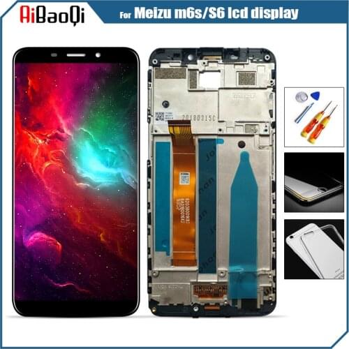 Original For Meizu m6s LCD Display Replacement + M712 Touch Screen Digitizer For meizu m6s LCD Black White Color Free Shipping