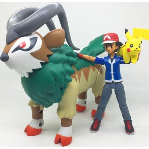 Genuine TAKARA TOMY Pokemon Action Figure Pocket Monster Joint Movabl Gogoat Ash Ketchum Model Collections