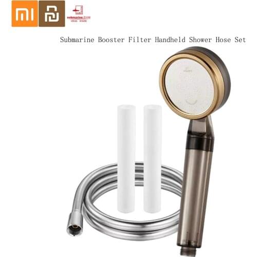 Submarine Booster Filter Handheld Shower Hose Set PP Cotton Double Filtration 1.5m 2m Hose Powerful Massage Shower From youpin