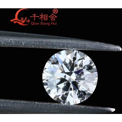 1CT F color VS clarity 6.5MM white round shape HPHT lab created synthetic diamond loose stone with credential