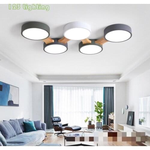 Modern Green Gray White LED Ceiling Lights Living Room Bedroom Ceiling Lamp Surface Mount Home Decoration Lighting Fixtures