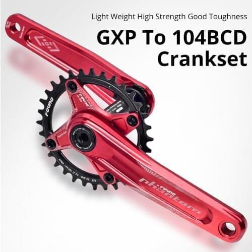 SWTXO FOVNO Mountain Bike Full CNC Crankset GXP to 104 BCD Crankset 170/175mm Bottom Bracket 68-73/83mm for Shimano SRAM