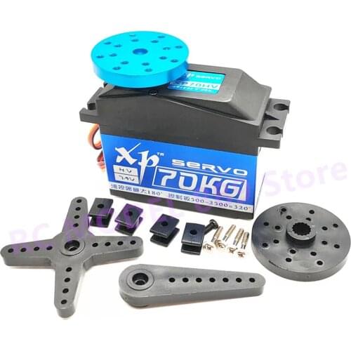XP70HV 70kg 0.11s 7.4v Big Torque Metal Gears 1:5 Scale Digital Servo Savox 0236 For RC Car Losi 5T Baja FID Robot Arm Industry