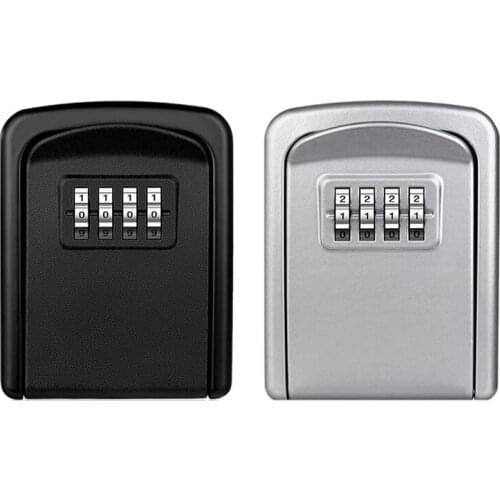 MOOL Key Lock Box Wall Mounted 4 Digit Combination Lock Box For House Key Weatherproof Security Key Storage Lock Box