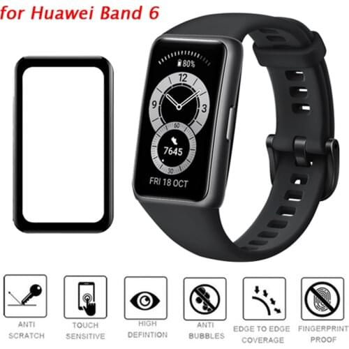 Protective Film for Huawei Band 6 3D Curved Edge Soft Glass Cover Screen Protector for Huawei Band 6 Film Guard Accessories
