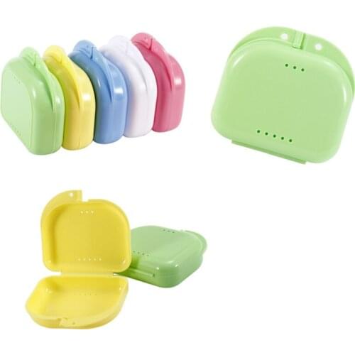 1pcs Denture Storage Case Bath Organizer For Pocket False Teeth Orthodontic Retainer Box Container Mouthguards Home Accessories