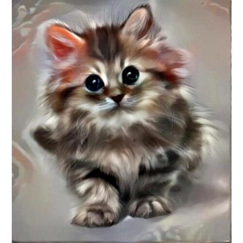 100% Full 5D Diy Daimond Painting Lovely Cat 3D Diamond Painting Full Round Rhinestones Diamant Painting Embroidery Decor Gifts