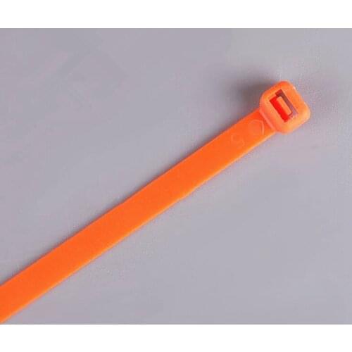 100pcs/lot 5*400mm Orange Self-Locking Nylon Wire Cable Zip Ties, Cable Ties