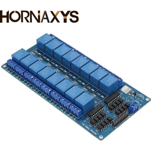 DC 5V 12V 24V 16 Channel Relay Module For arduino ARM PIC AVR DSP Electronic Relay optocoupler LM2576 Interface Power Relays