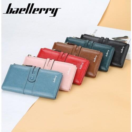 2021Baellerry new ladies long buckle wallet multifunctional fashion mobile phone bag Korean zipper coin purse