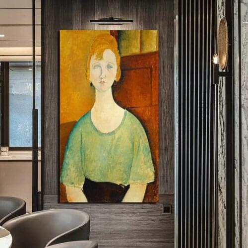 Amedeo Modigliani Poster Vintage Canvas Painting Print Living Room Home Decoration Modern Wall Art Oil Painting Posters Pictures