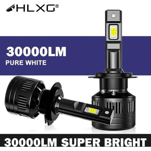 HLXG car headlight Light 30000LM H4 h7 LED canbus luces 9005 9006 HB3 HB4 bulb lamp 120W 12V h7 led 6500K CSP 3570 led H8 H9 H11
