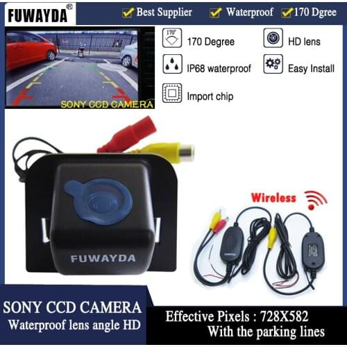FUWAYDA Free Shipping Wireless SONY CCD Chip Special Car Rear View Reverse Backup Parking Safety CAMERA for TOYOTA Prius 2012 12