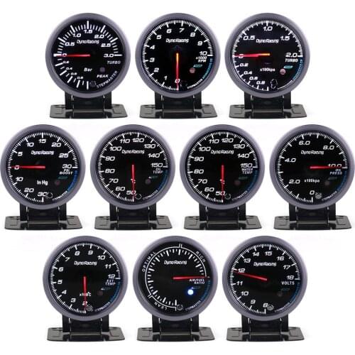 Dynoracing turbo boost gauge bar ,water temperature ,oil temperature ,oil pressure ,tachometer ,volt exhaust gas gauge