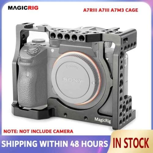 MAGICRIG Camera Cage Rig With ARRI Positioning Hole for A7RIII/A7III/A7M3/A7SII/A7III/A7II Camera To Quick Release Extension Kit