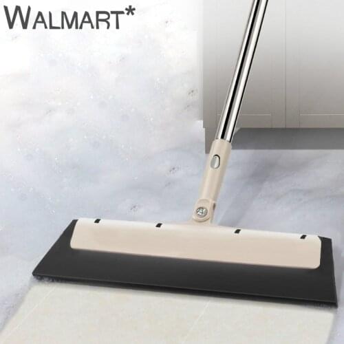 Home Bathroom Glass Cleaning Artifact Sweep Hair Water Broom Rotatable Floor Cleaning Broom Glass Cleaning Tool with Long Handle