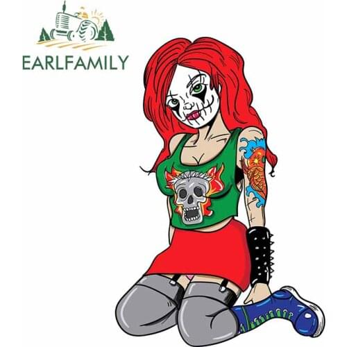EARLFAMILY 13cm x 9cm for Corpse Paint Pin Up Girl Decal Bumper Windshield Car Stickers Laotop Surfboard Scratch-Proof Graphics