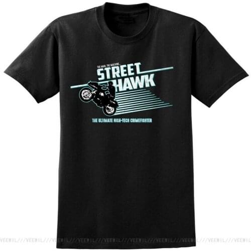 Street Hawk Inspired T-Shirt Retro Classic 80s TV Tele Show Tee Motor Bike For Youth Middle-age Old Age