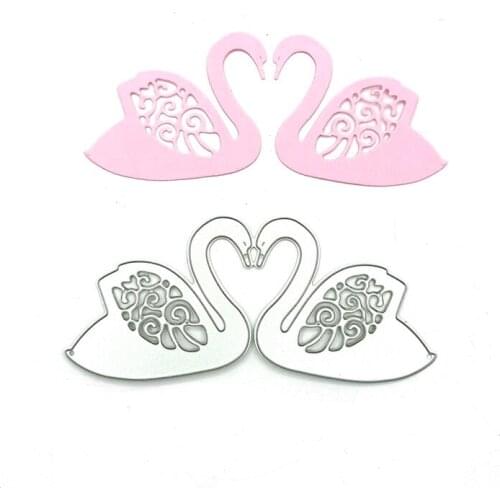 Julyarts A Pair Of Swans Cutting Dies New 2020 Card Making Stencil Scrapbooking Photo Album Card Paper Embossing Craft DIY Die