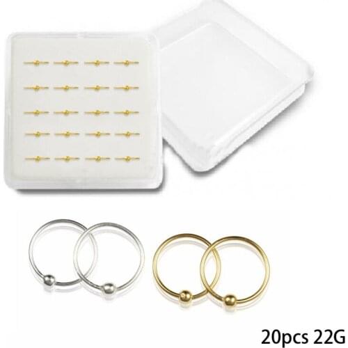 925 Sterling Silver Nose Ring 22G Nariz septum tragus helix daith piercing jewelry 6mm 8mm10mm