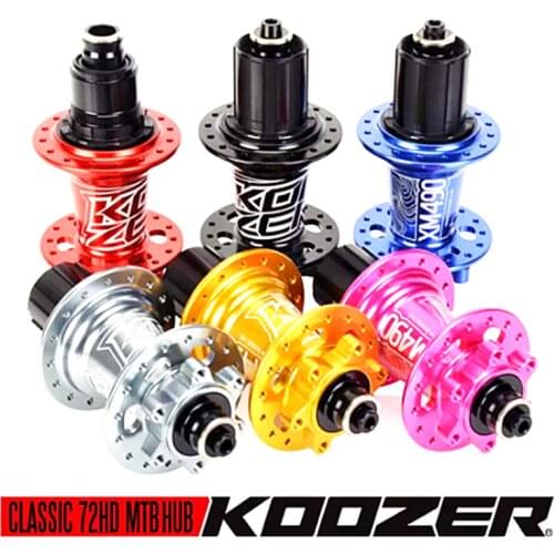 KOOZER XM490 CNC Aluminum Hub Set 2/4 Bearings MTB 28/32/36 Holes QR/Thru Version Pair
