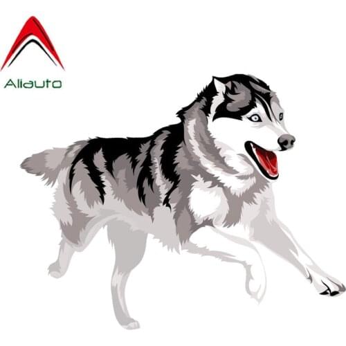 Aliauto Creative Funny Car Sticker Running Wolf Head Waterproof Sunscreen Anti-UV Decal PVC Motorcycle Accessories,16cm*12cm