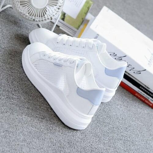 Summer Mesh Surface White Shoes Womens shoe Spring and Autumn Casual Korean Style Student All-match Flat Breathable Sneakers