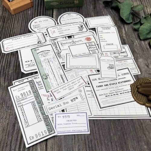 KSCRAFT Vintage Plant Tickets and Receipts for DIY Junk Journal Planner Scrapbook Album Paper Crafts