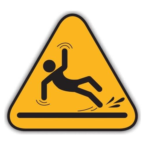 Hot Cover Scratches Car-Stickers Warning Caution Wet Floor Slippery Road Car Accessories for Window Bumper KK12*10cm